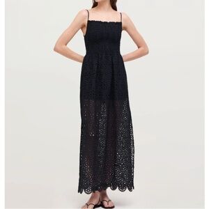 Hill House - The Scallop Lace Isabel Nap Dress - Black Scallop Lace